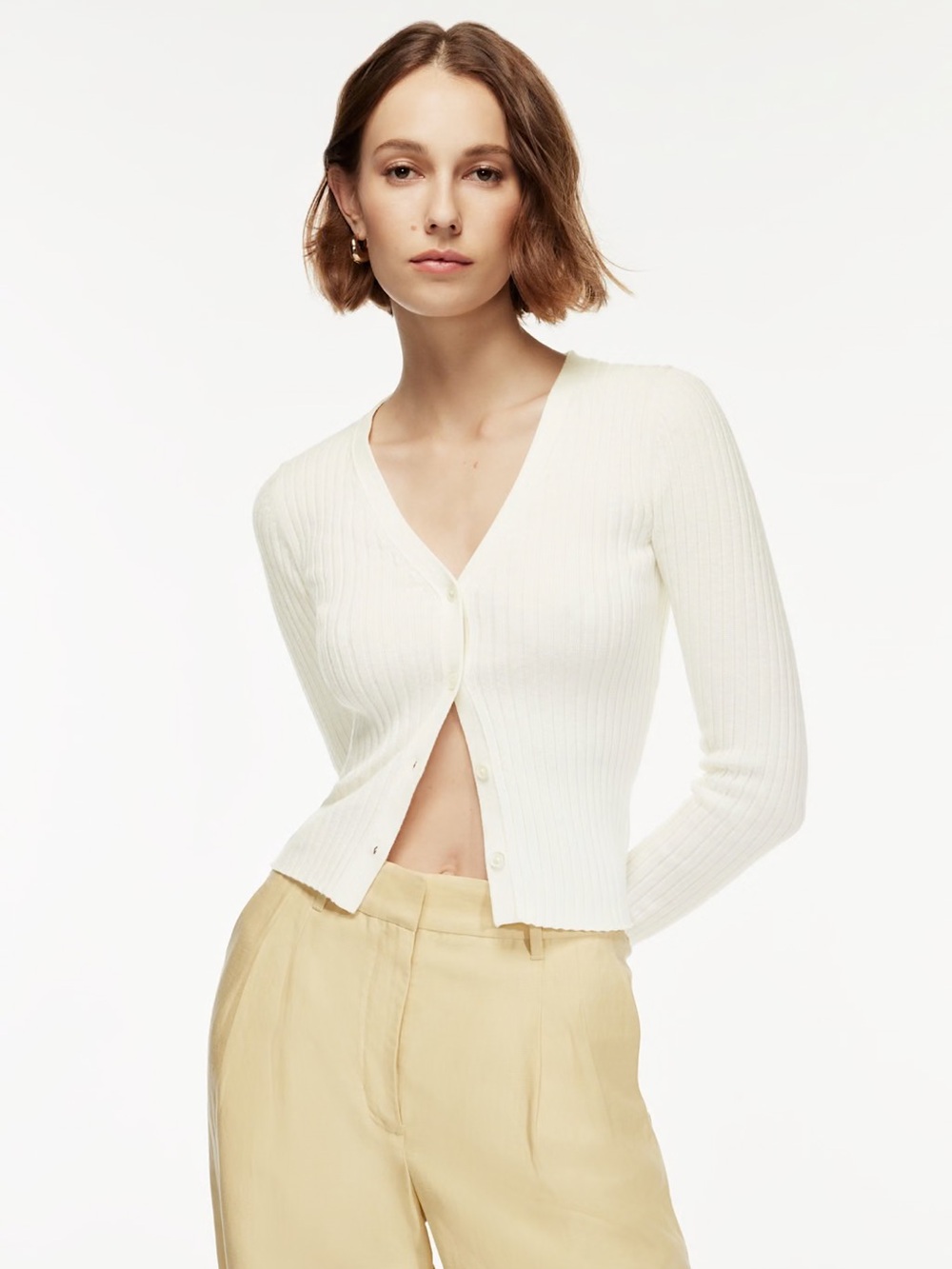 Aritzia Wilfred Manila Cardigan WOOL/COTTON Medium